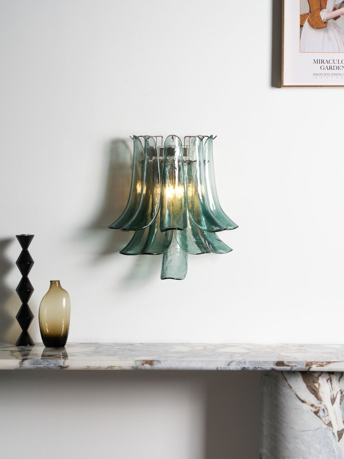 Murano Petal Glass Wall Sconce