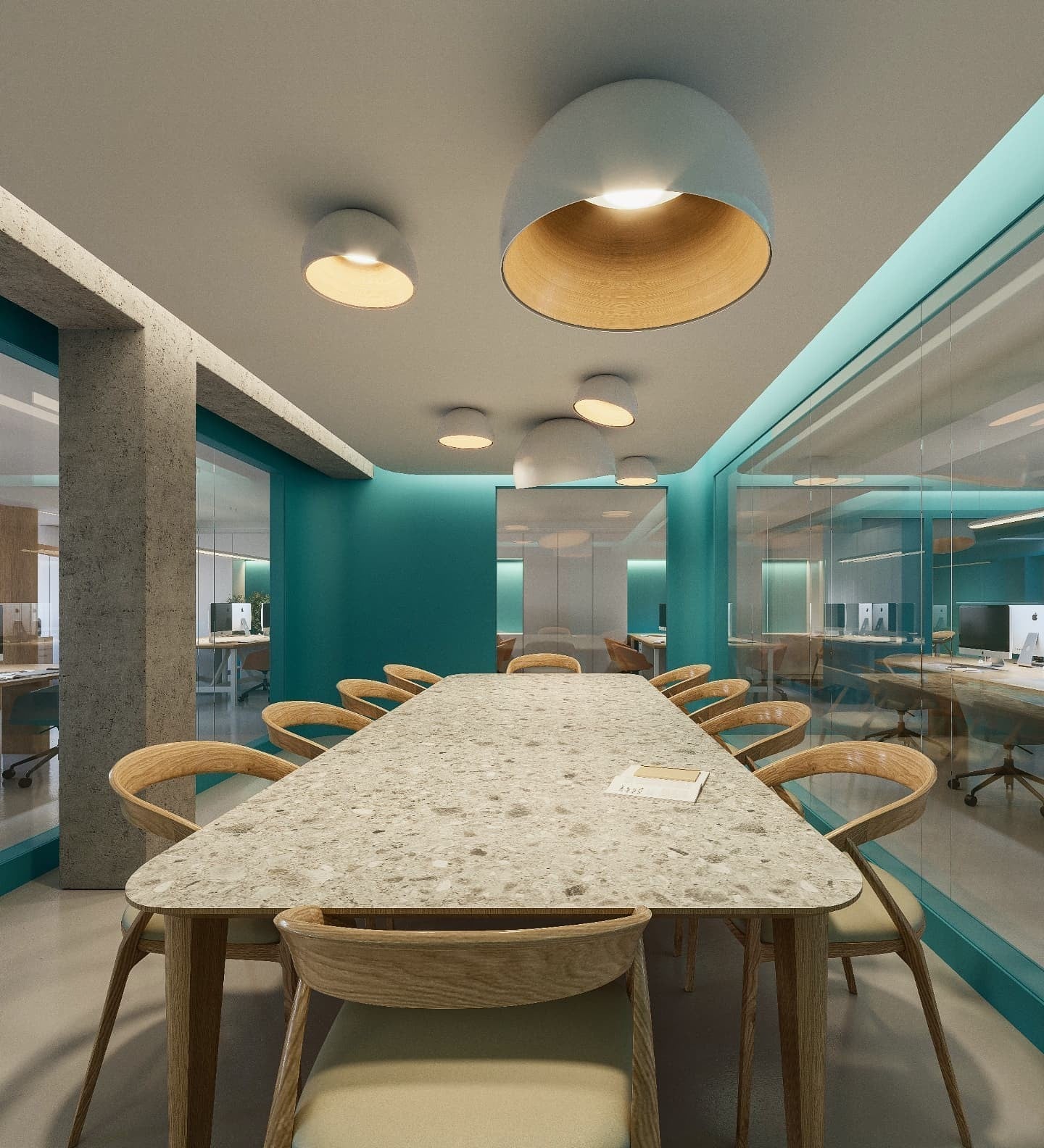 Aurion Duo Flush Ceiling Light