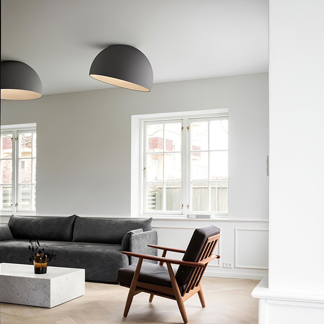 Aurion Duo Flush Ceiling Light