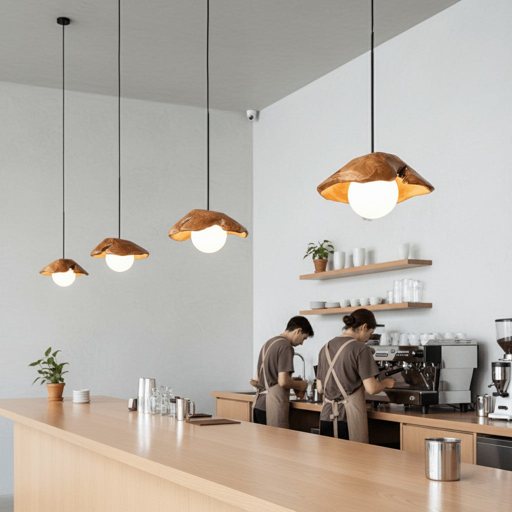 Aurora Wood Halo Pendant Lamp