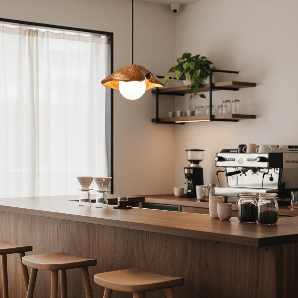 Aurora Wood Halo Pendant Lamp