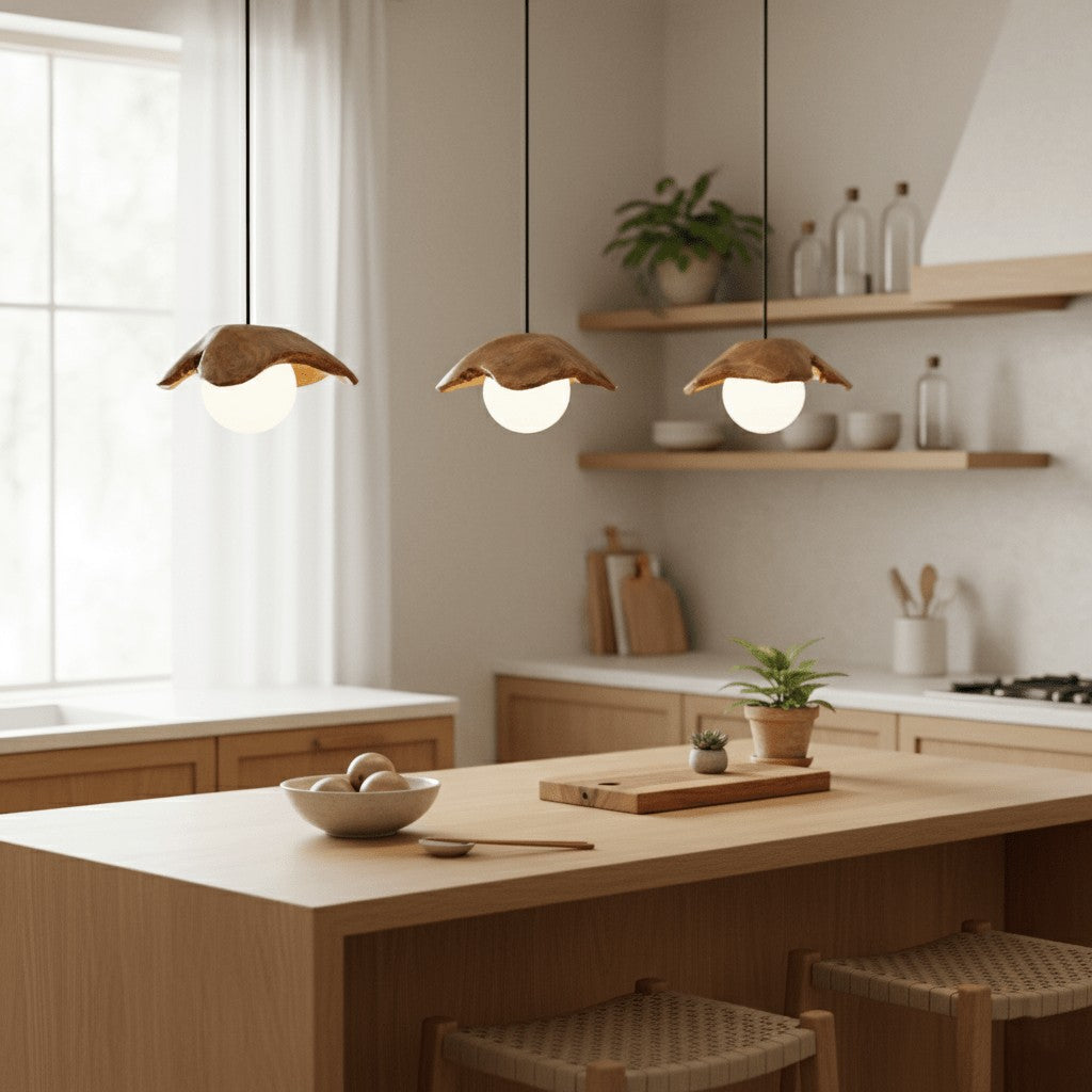 Aurora Wood Halo Pendant Lamp