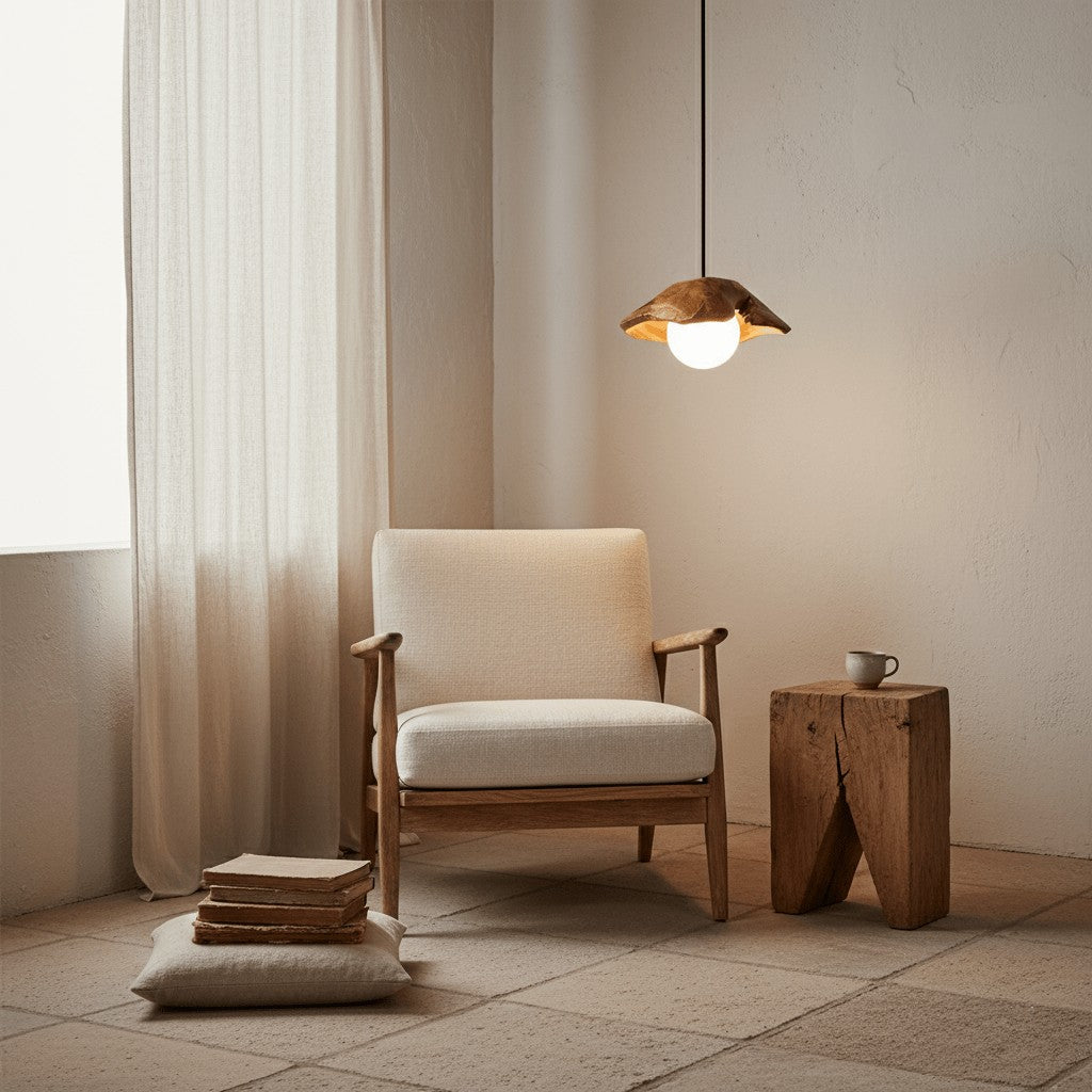 Aurora Wood Halo Pendant Lamp