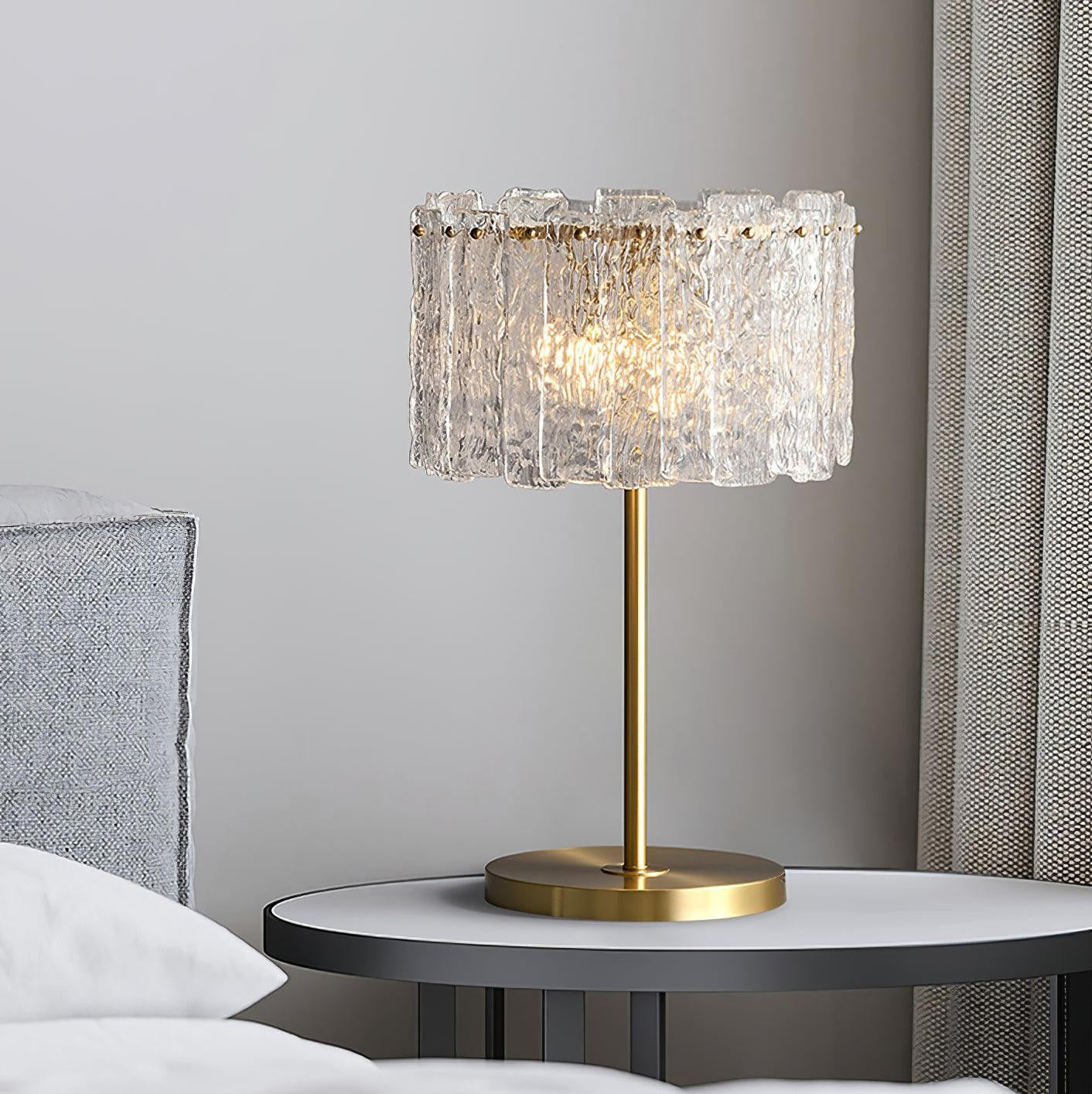 Celestia Glass Brass Table Lamp