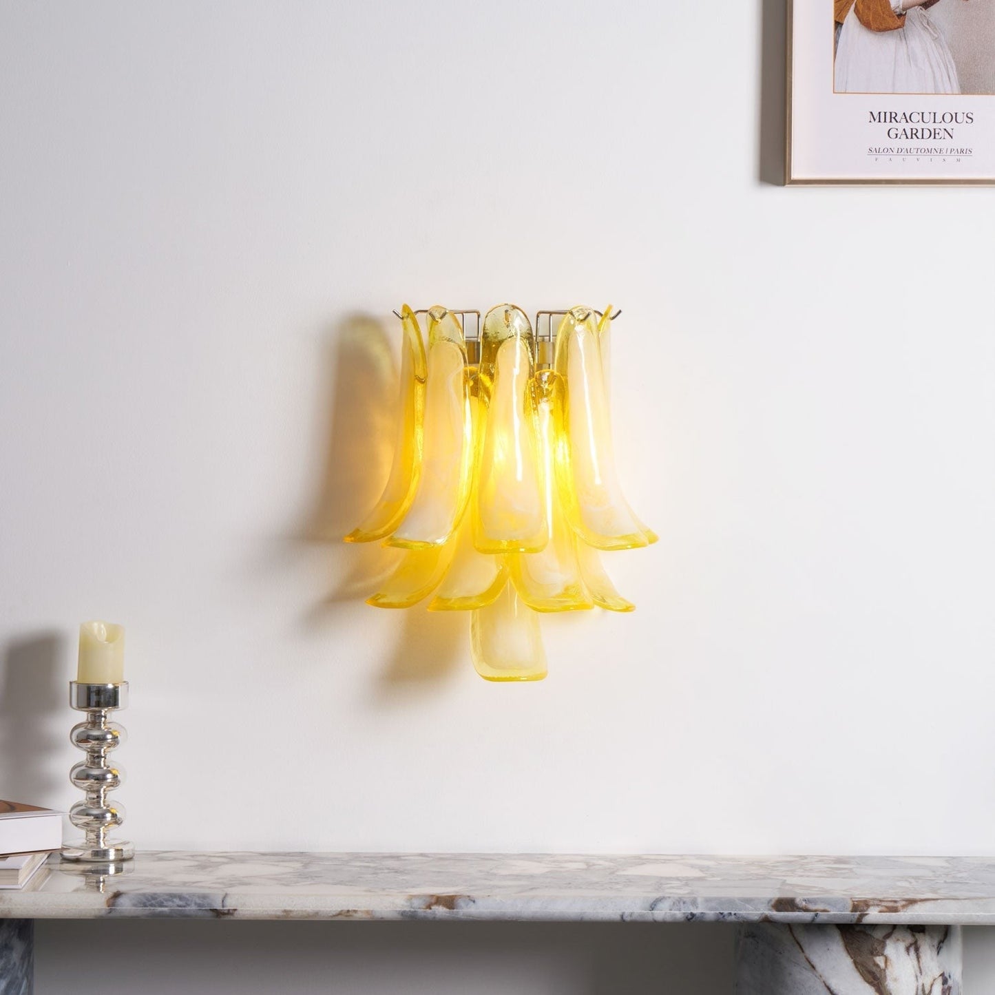 Murano Petal Glass Wall Sconce