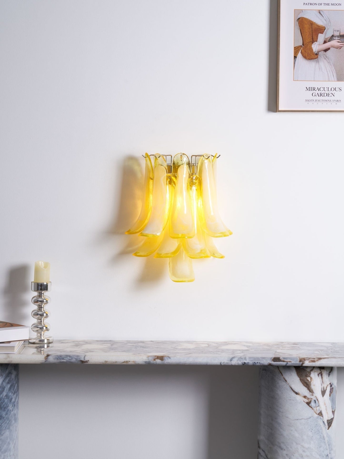 Murano Petal Glass Wall Sconce