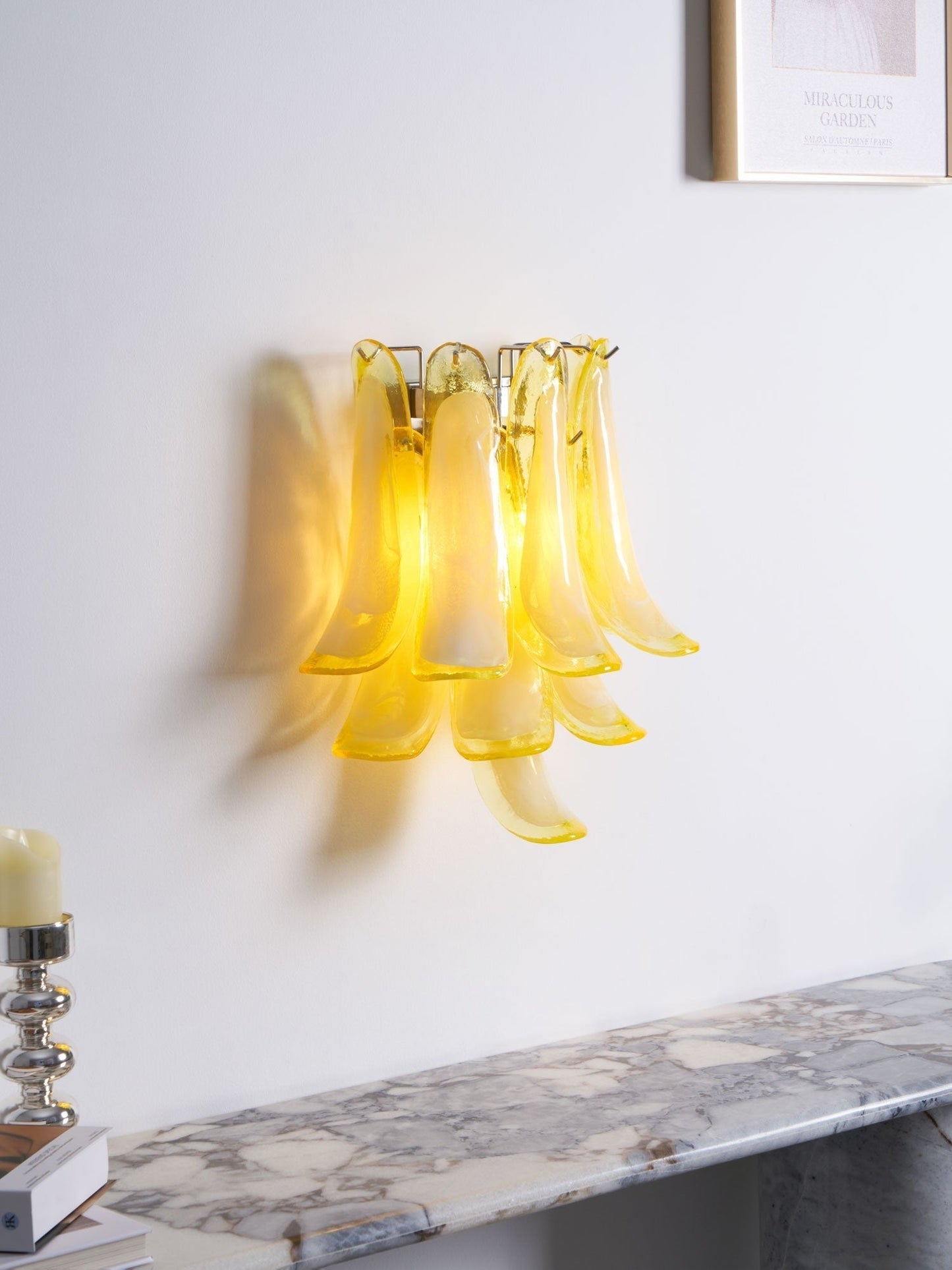 Murano Petal Glass Wall Sconce