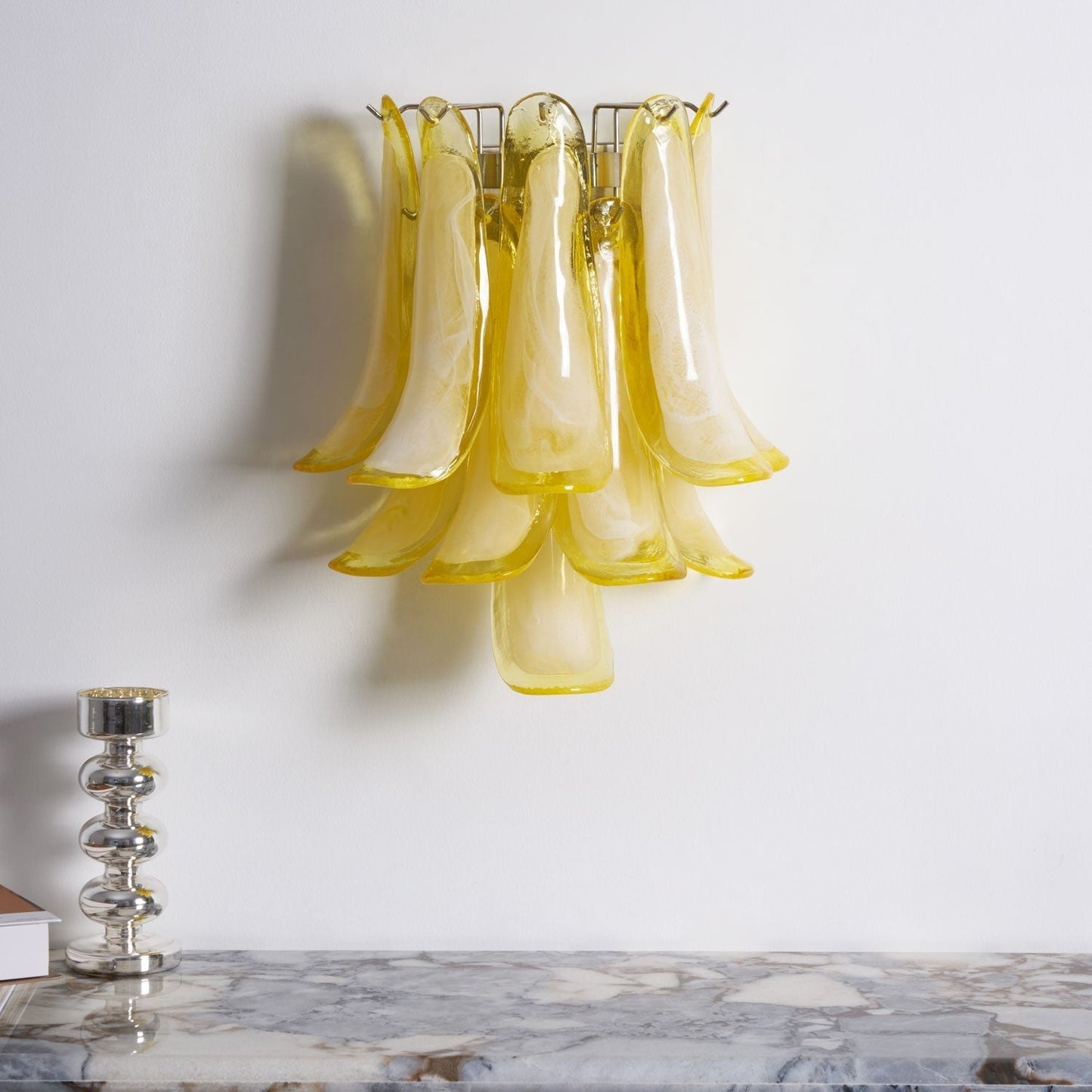 Murano Petal Glass Wall Sconce