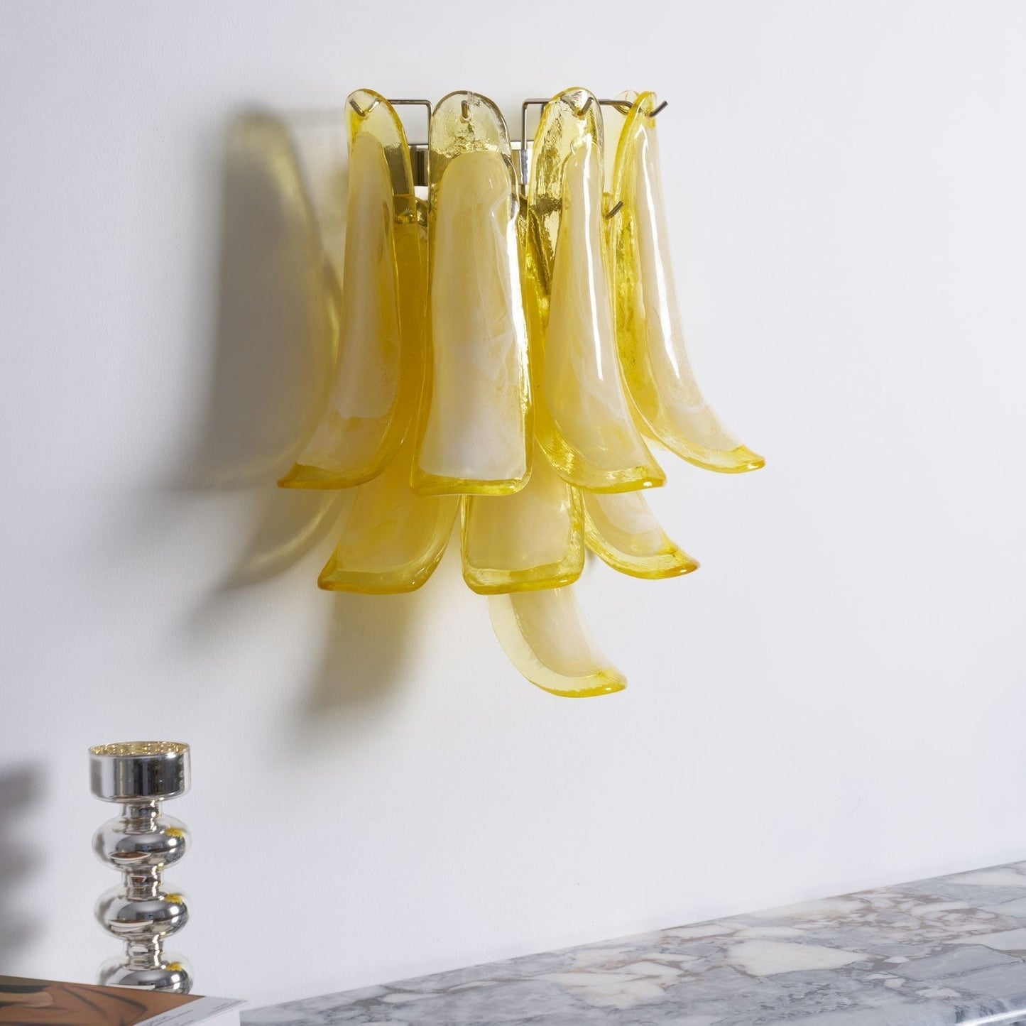 Murano Petal Glass Wall Sconce
