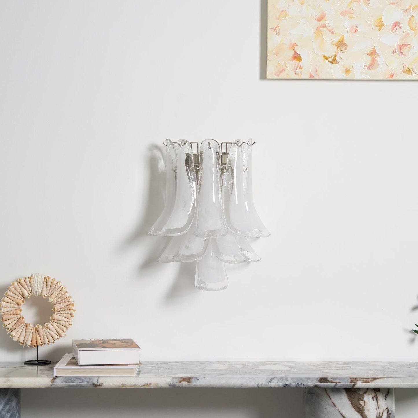 Murano Petal Glass Wall Sconce