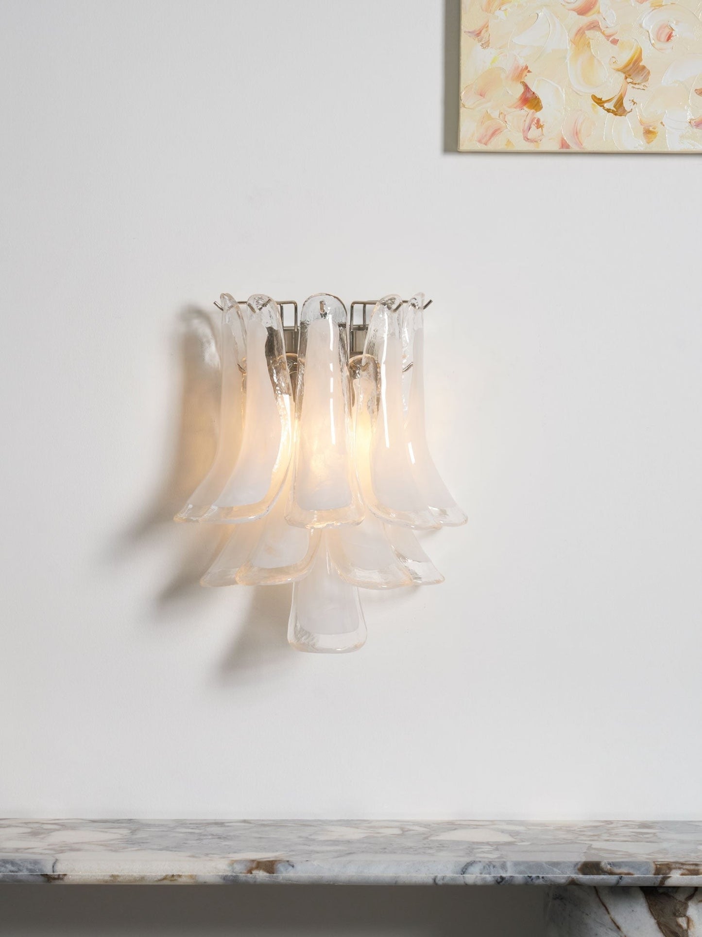 Murano Petal Glass Wall Sconce