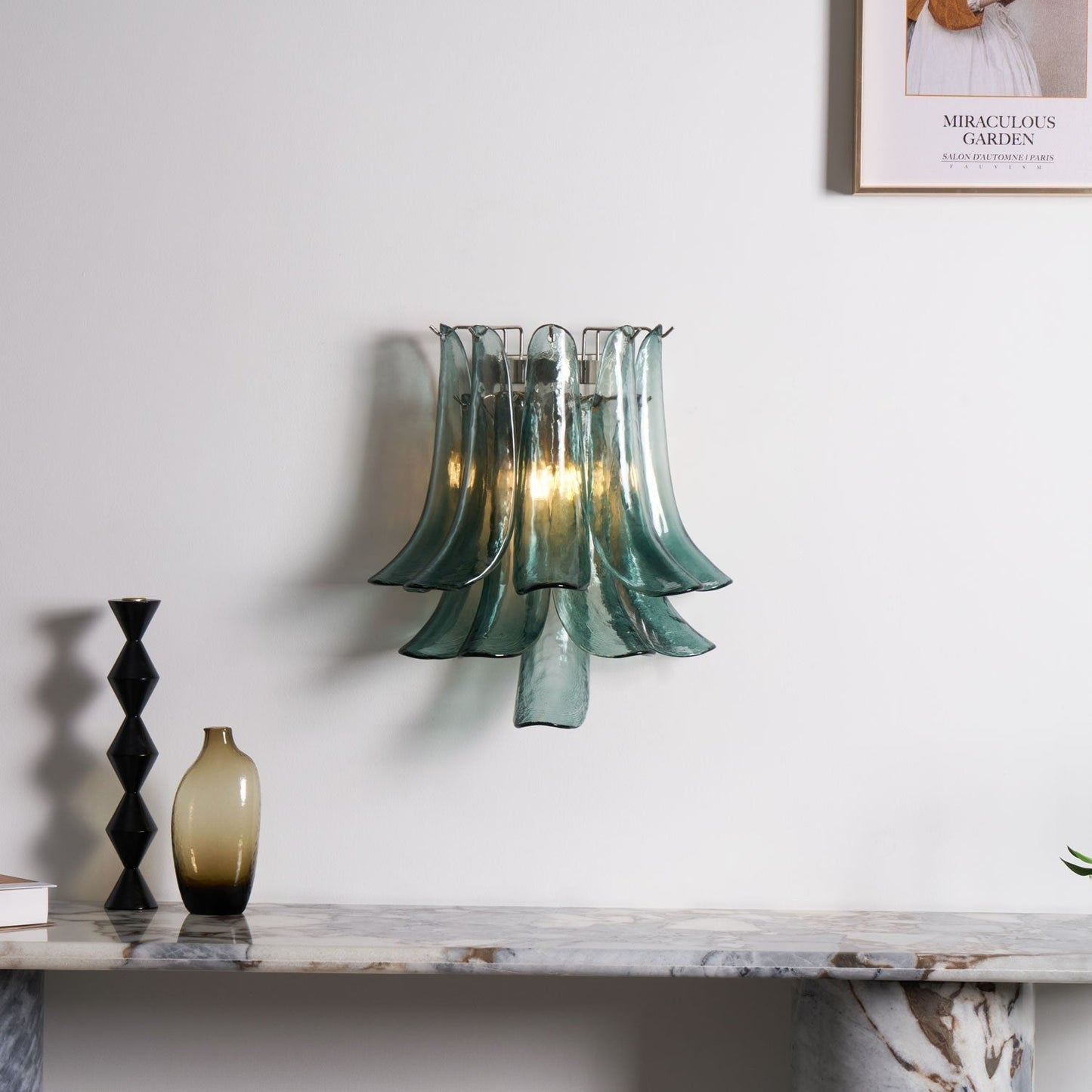 Murano Petal Glass Wall Sconce