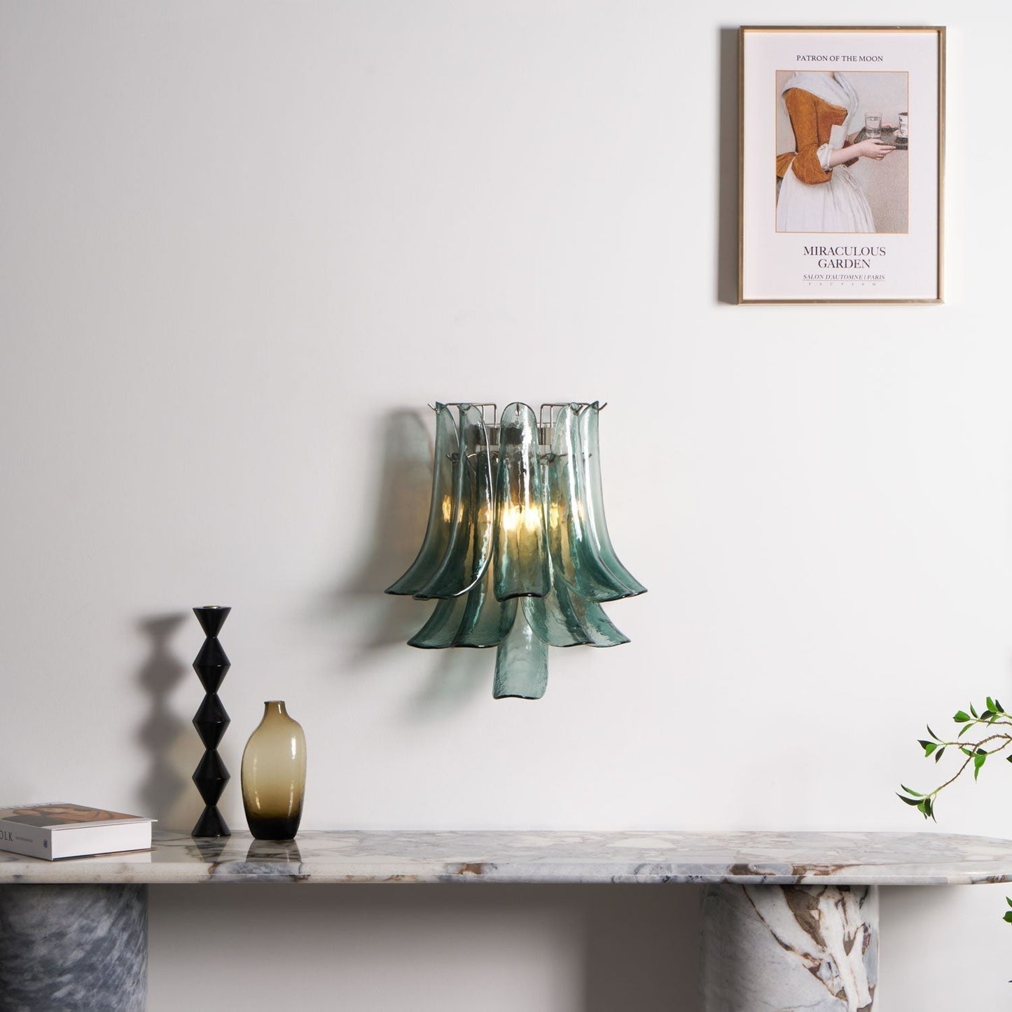 Murano Petal Glass Wall Sconce