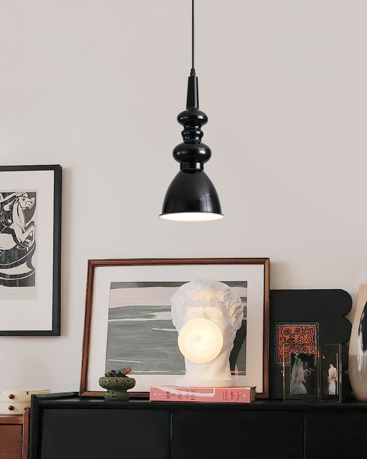 Obsidian Wave Pendant Light