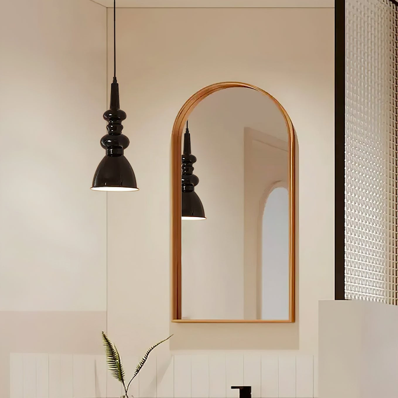 Obsidian Wave Pendant Light