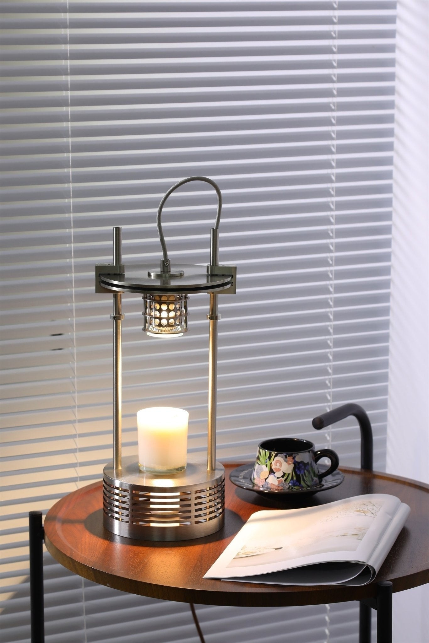 Scentra Steel Wax Melt Table Lamp
