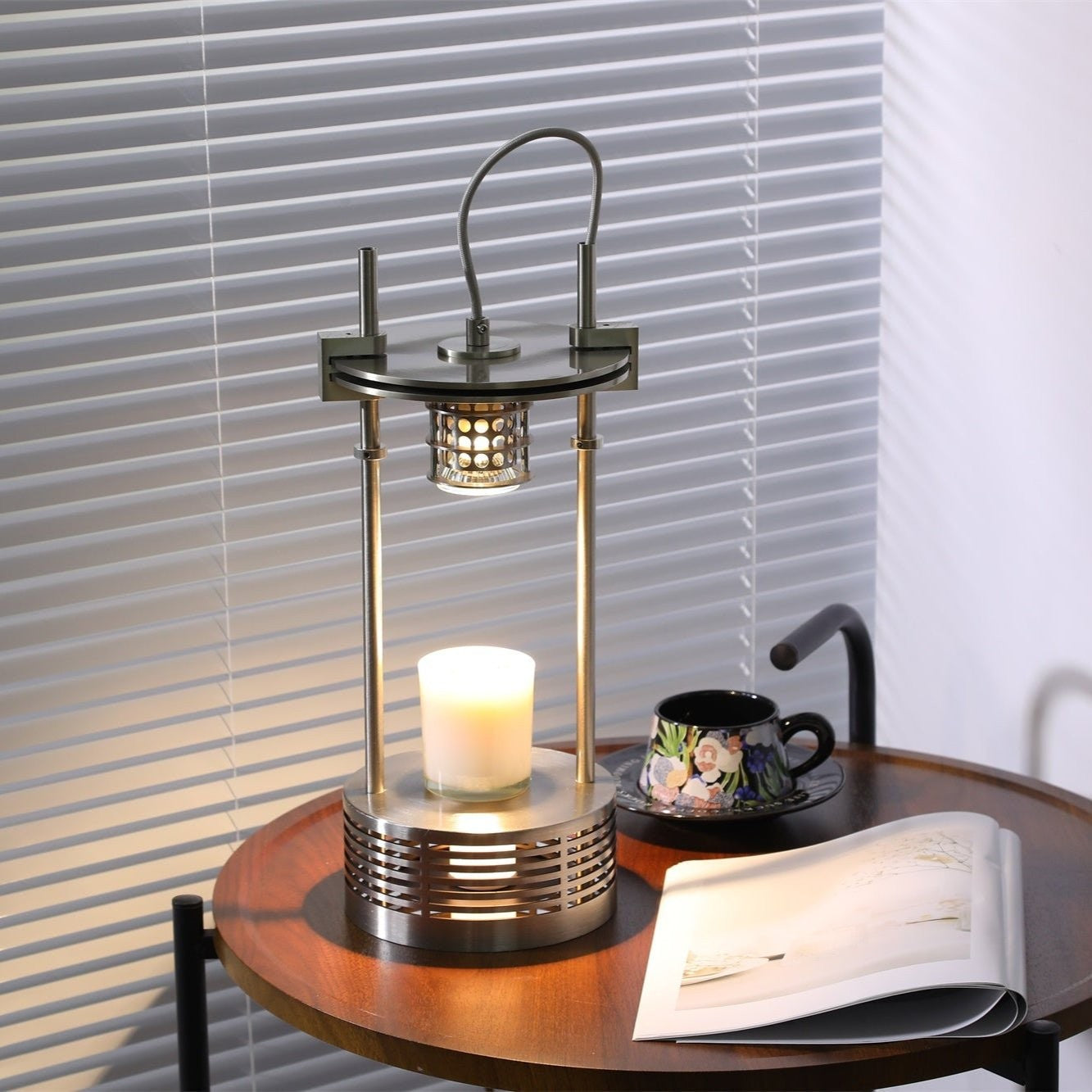 Scentra Steel Wax Melt Table Lamp