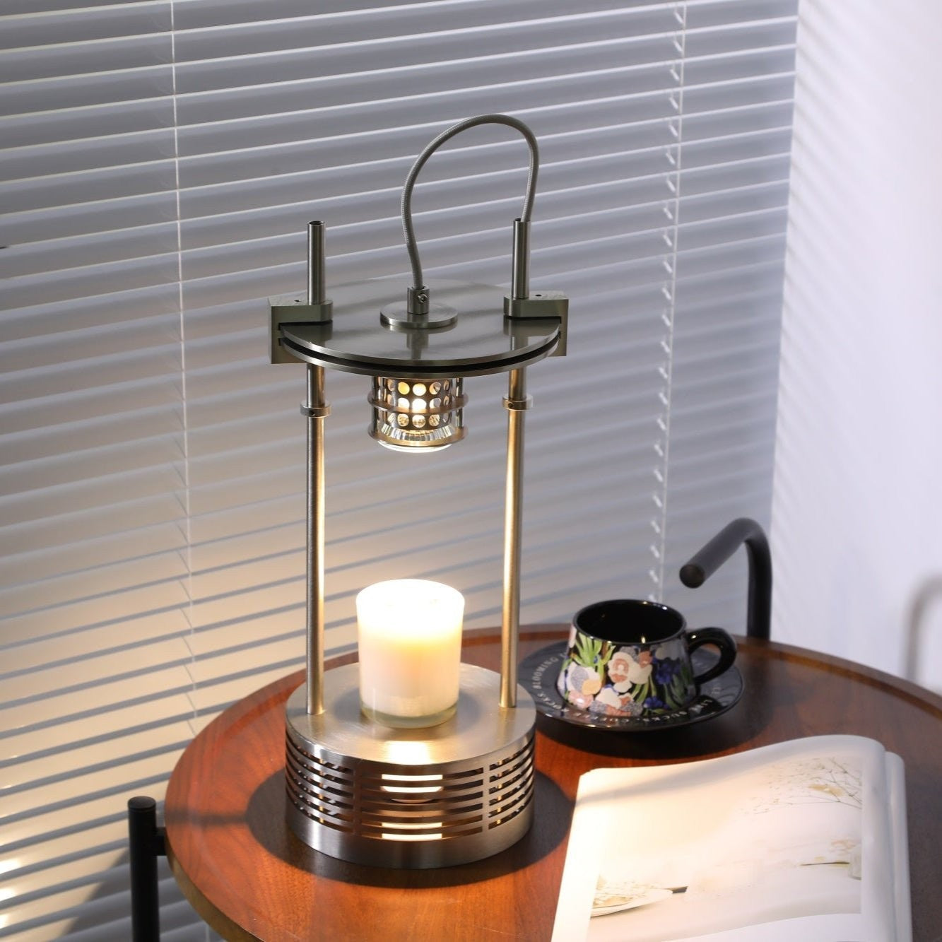 Scentra Steel Wax Melt Table Lamp