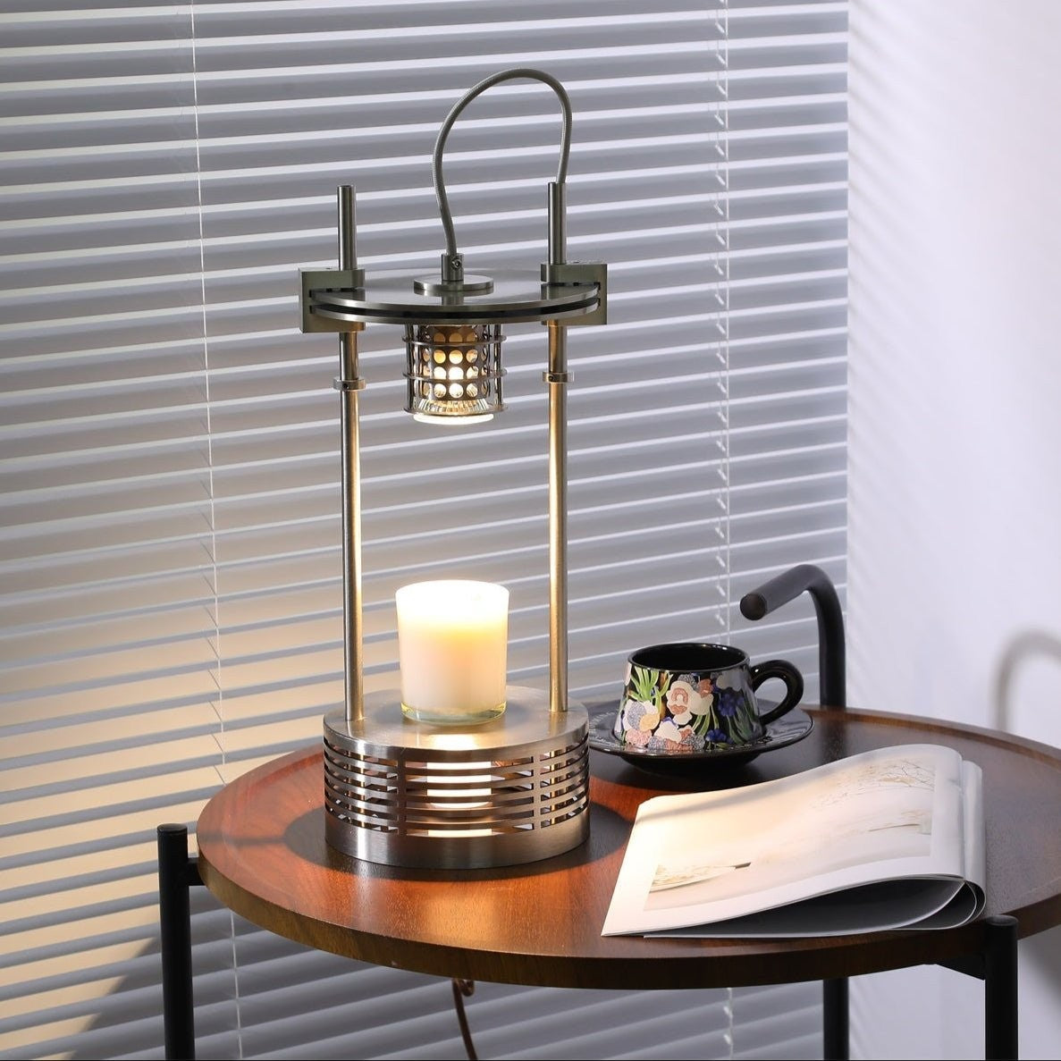 Scentra Steel Wax Melt Table Lamp