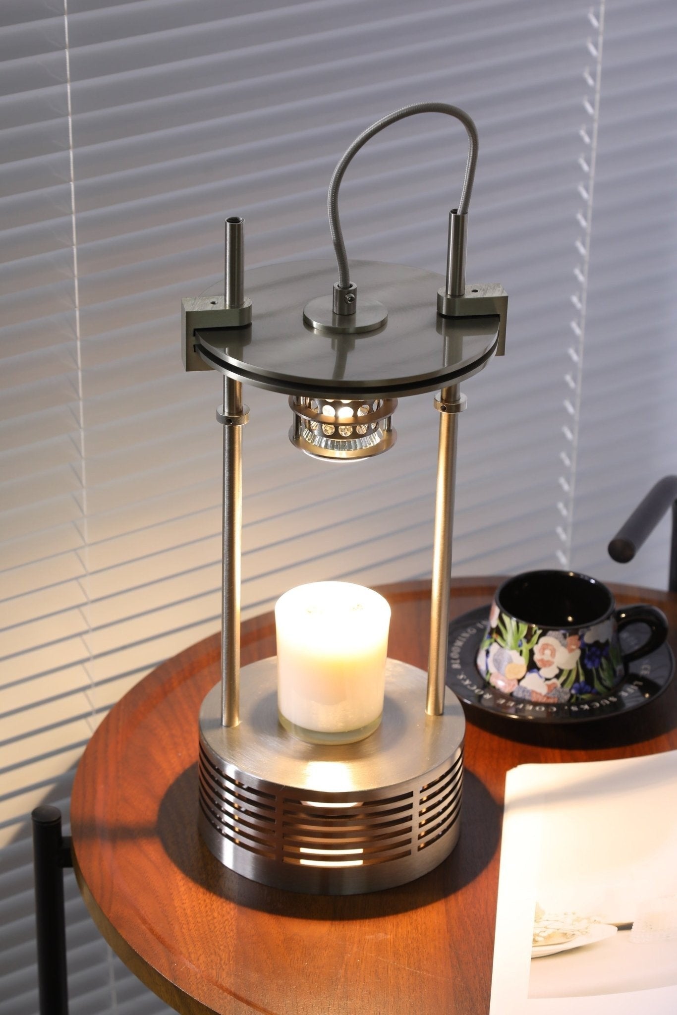 Scentra Steel Wax Melt Table Lamp