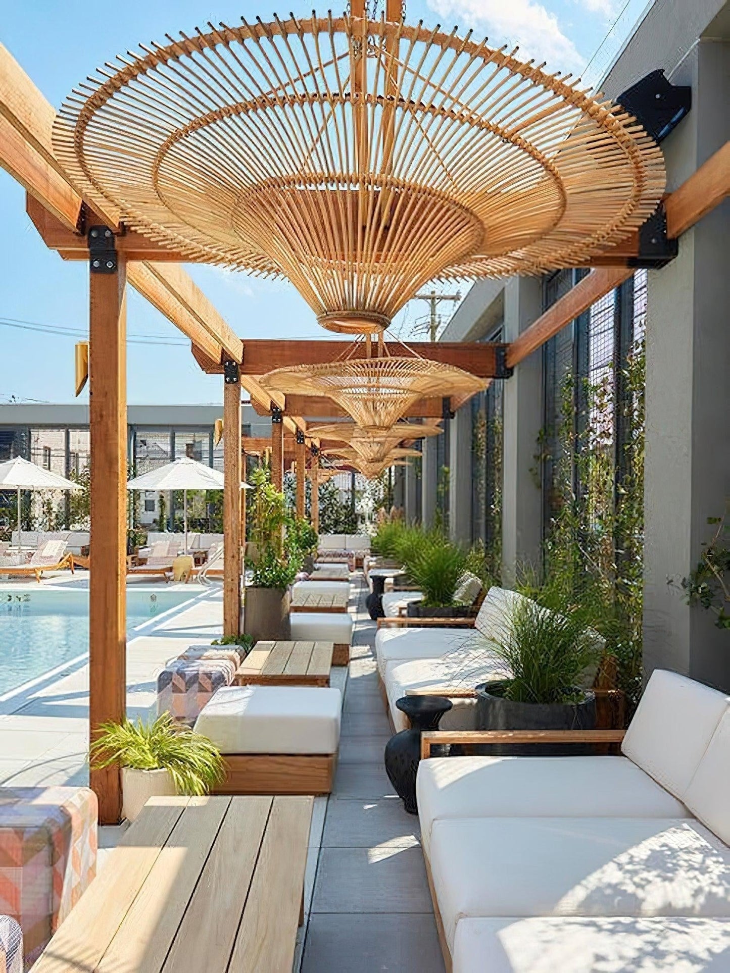 Solara Rattan Halo Chandelier