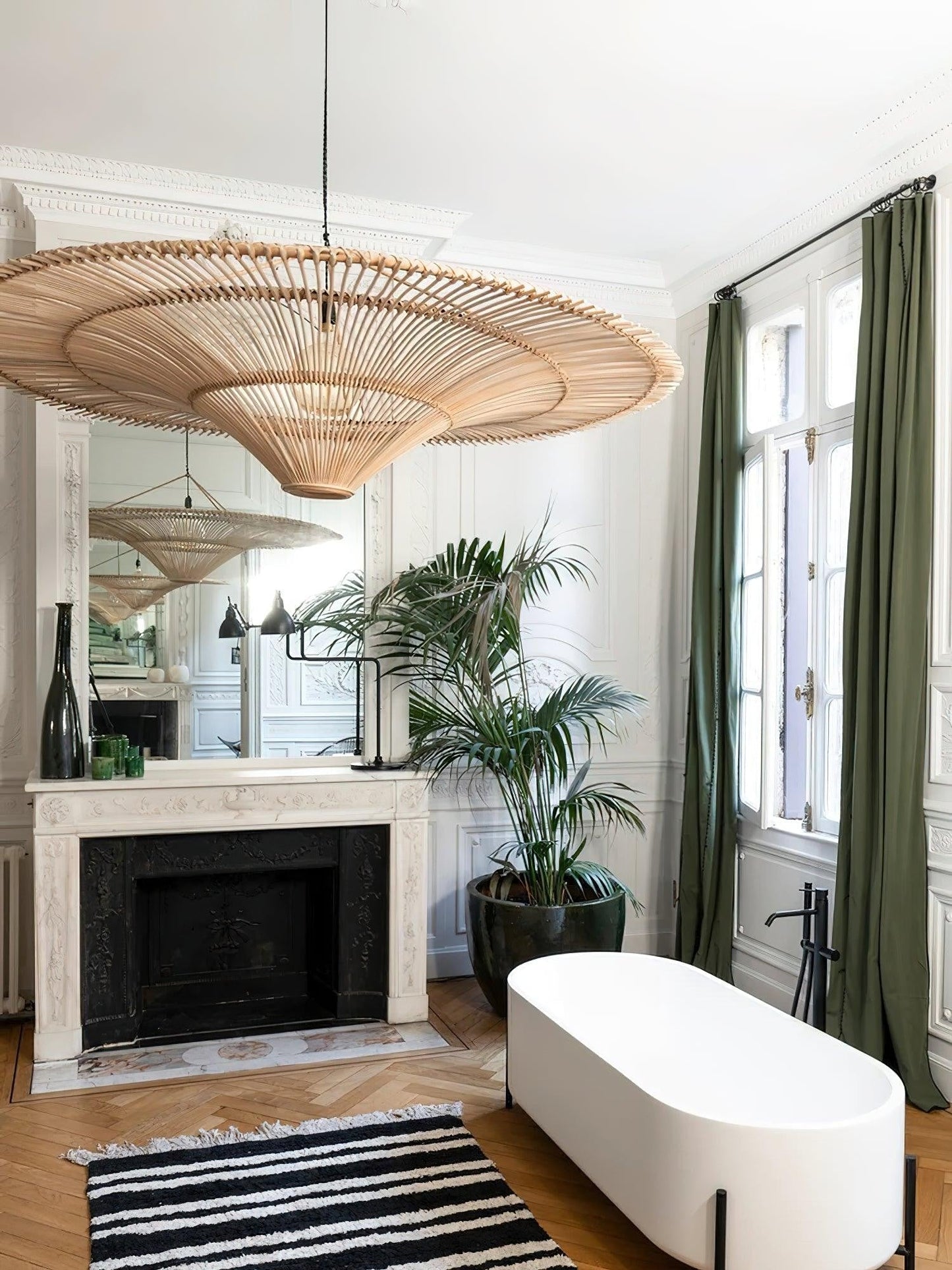 Solara Rattan Halo Chandelier