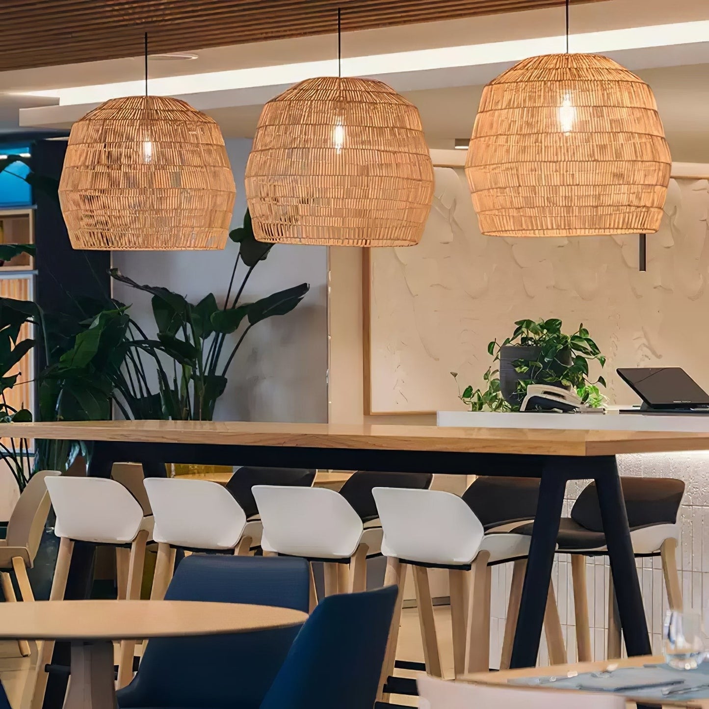 Solterra Woven Rattan Pendant