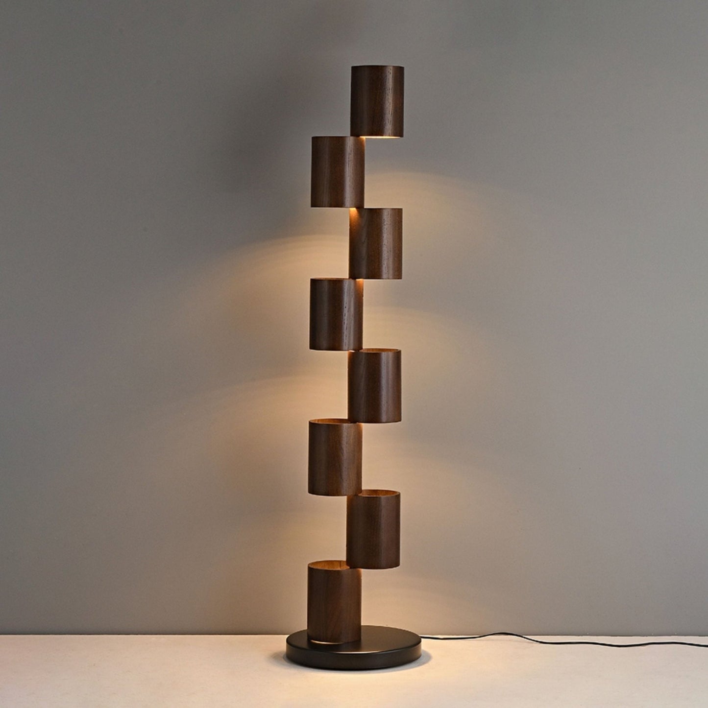 Timber Column LED Floor Lamp