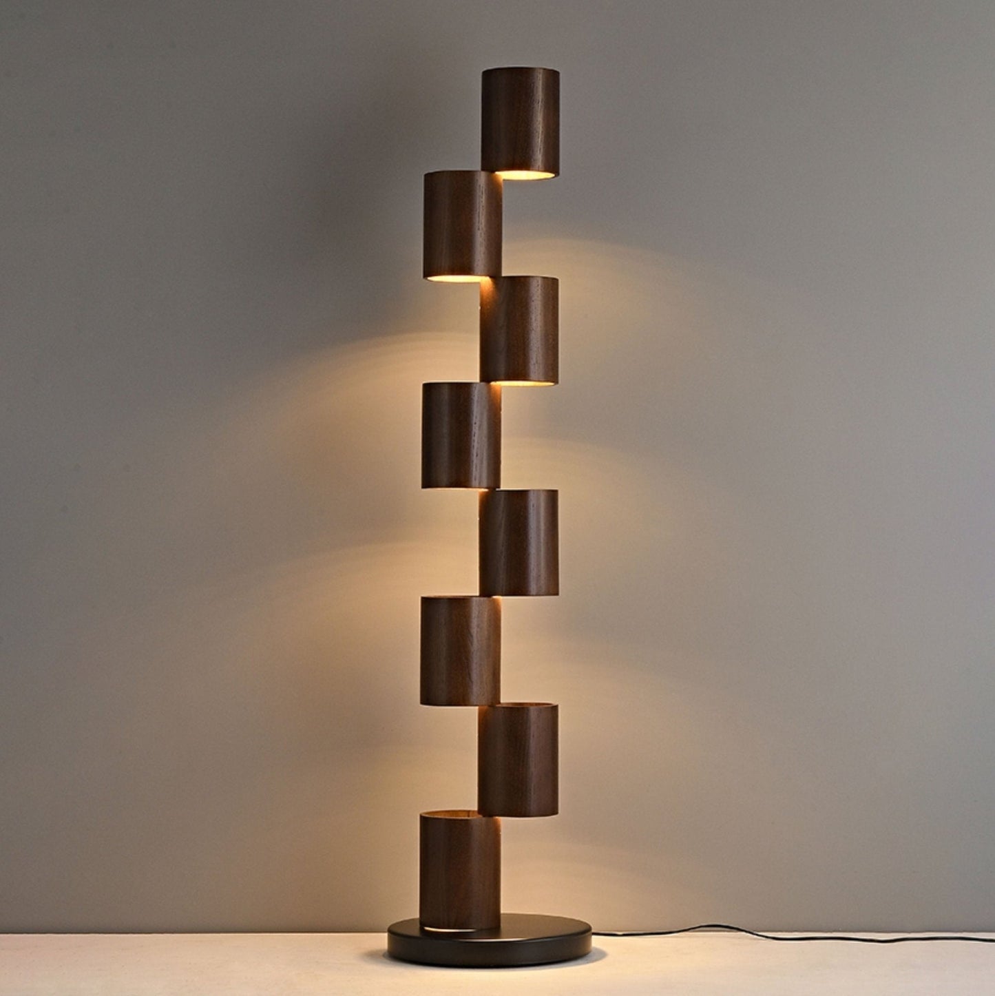 Timber Column LED Floor Lamp