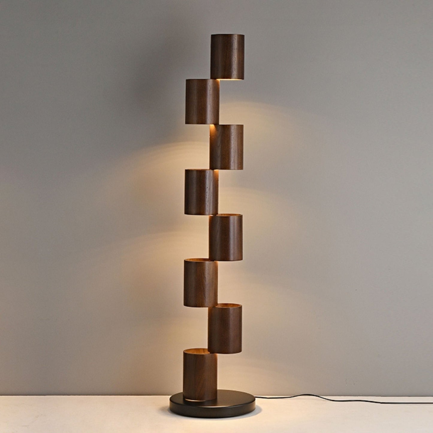Timber Column LED Floor Lamp