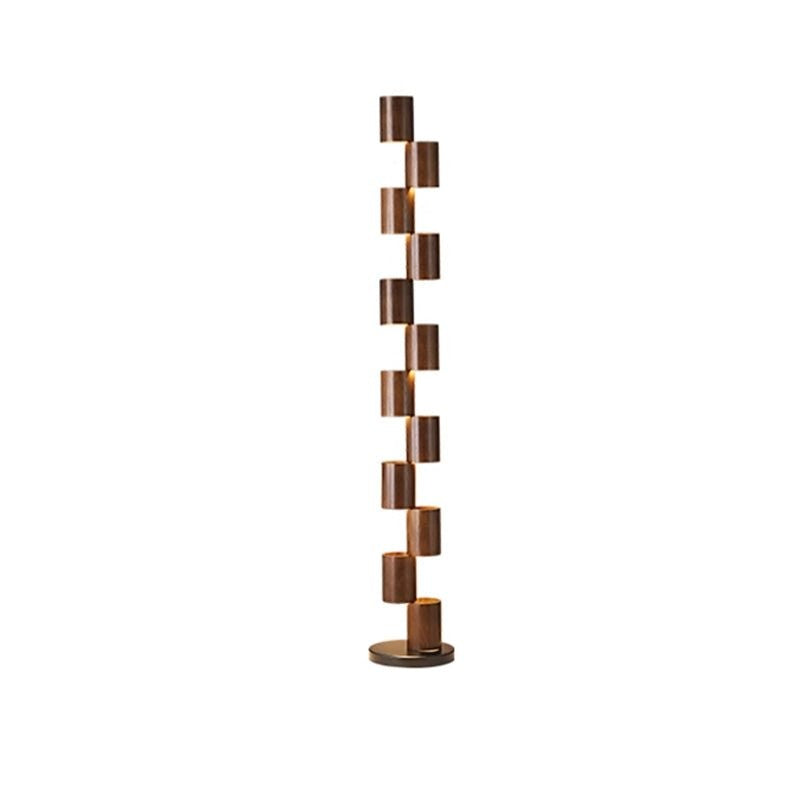 Timber Column LED Floor Lamp