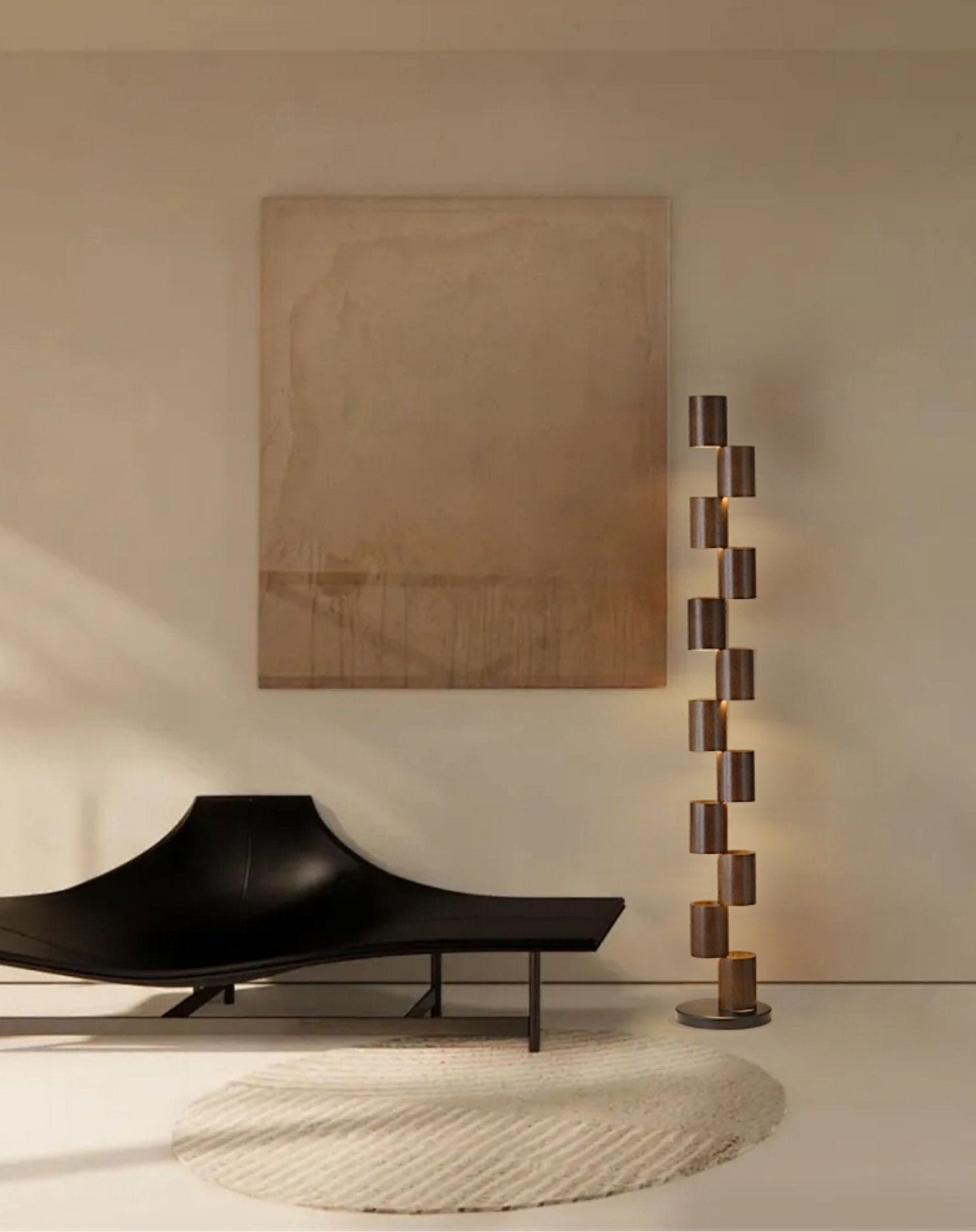 Timber Column LED Floor Lamp
