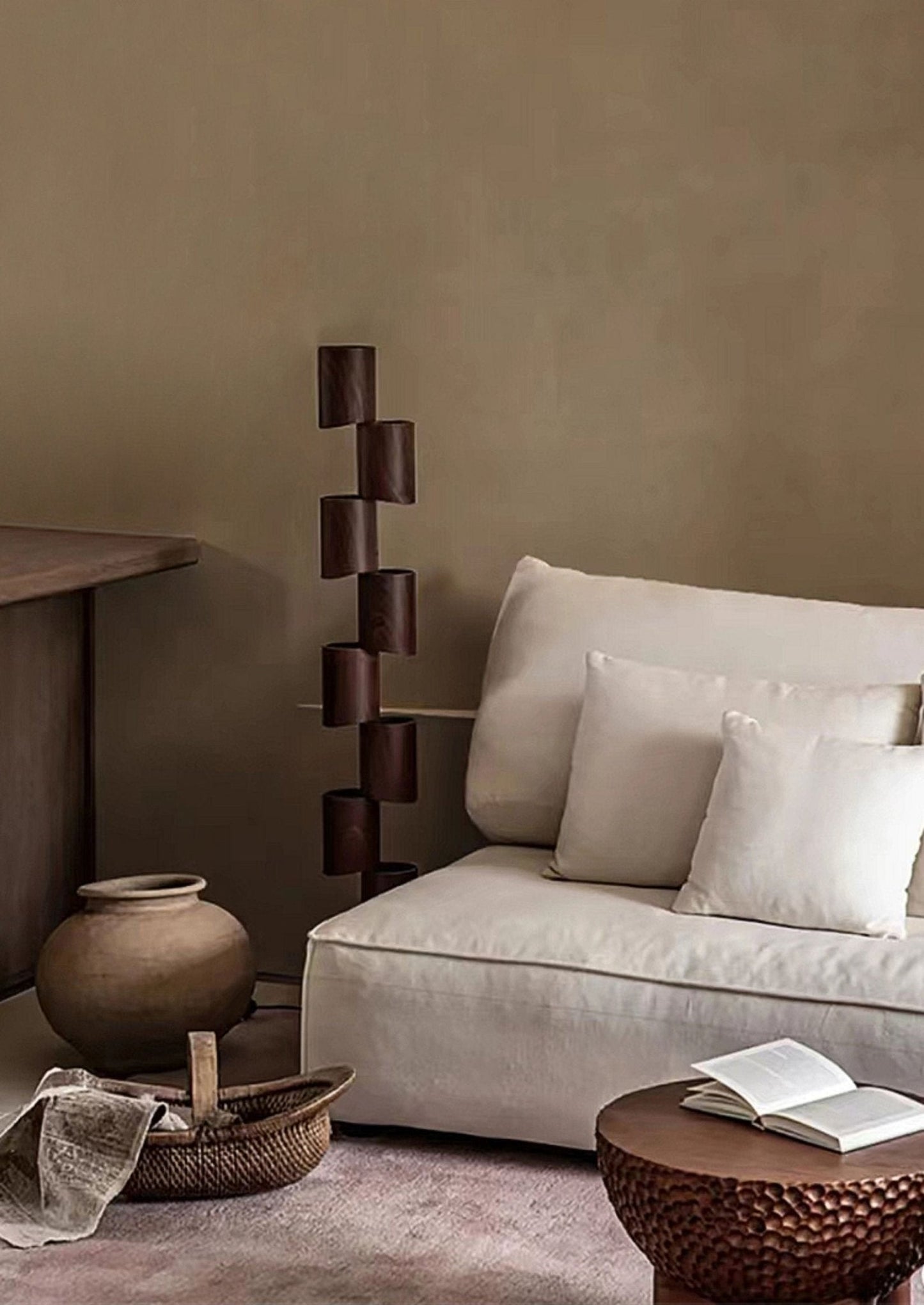 Timber Column LED Floor Lamp