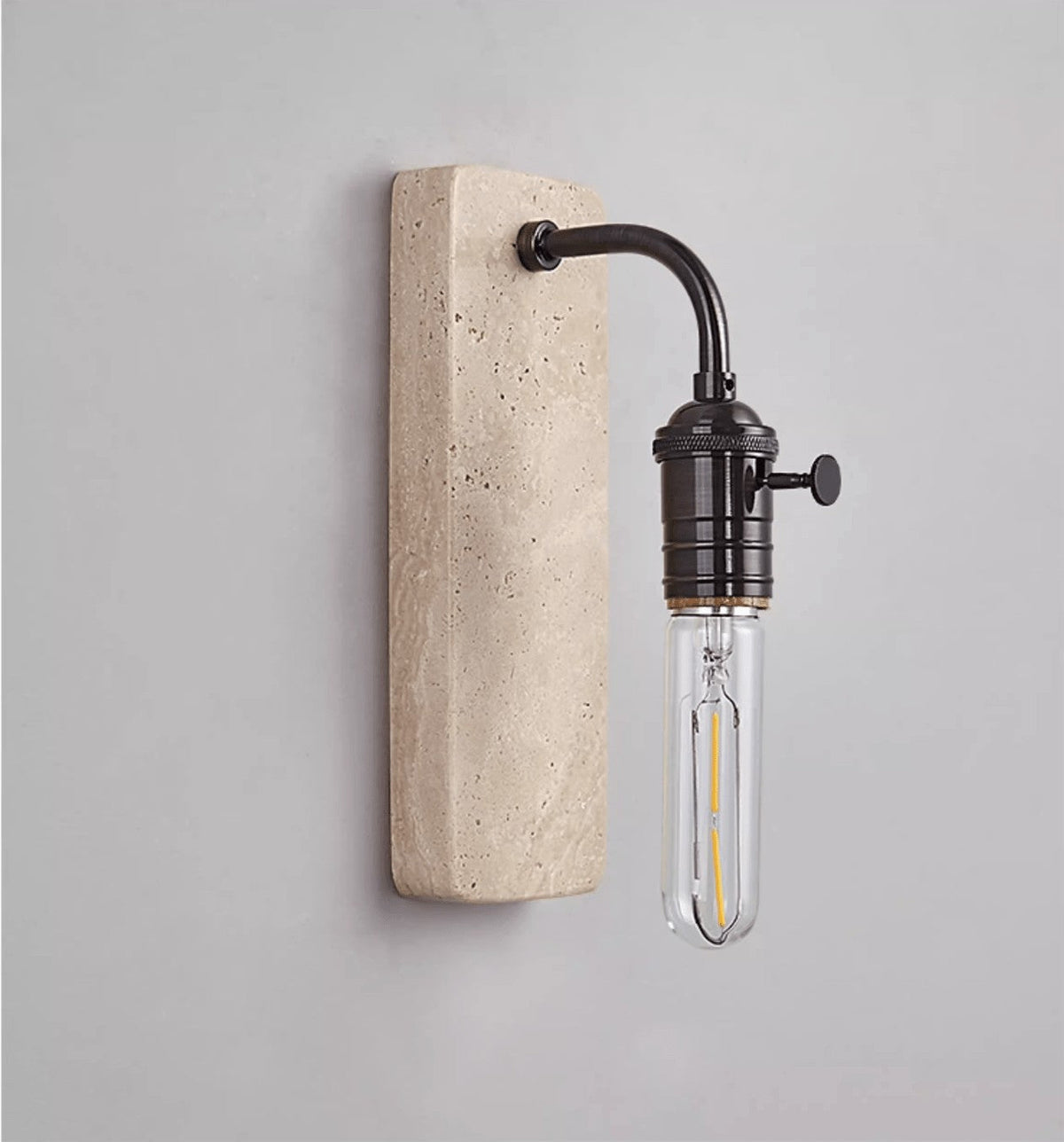 Travira Industrial Stone Wall Sconce