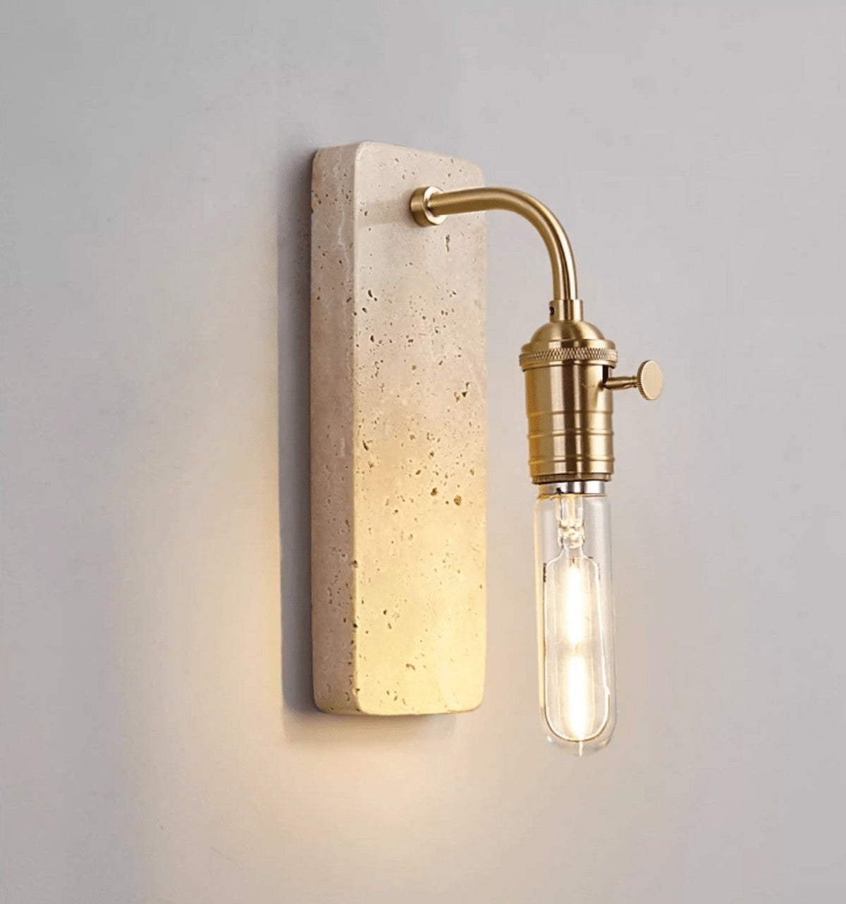 Travira Industrial Stone Wall Sconce