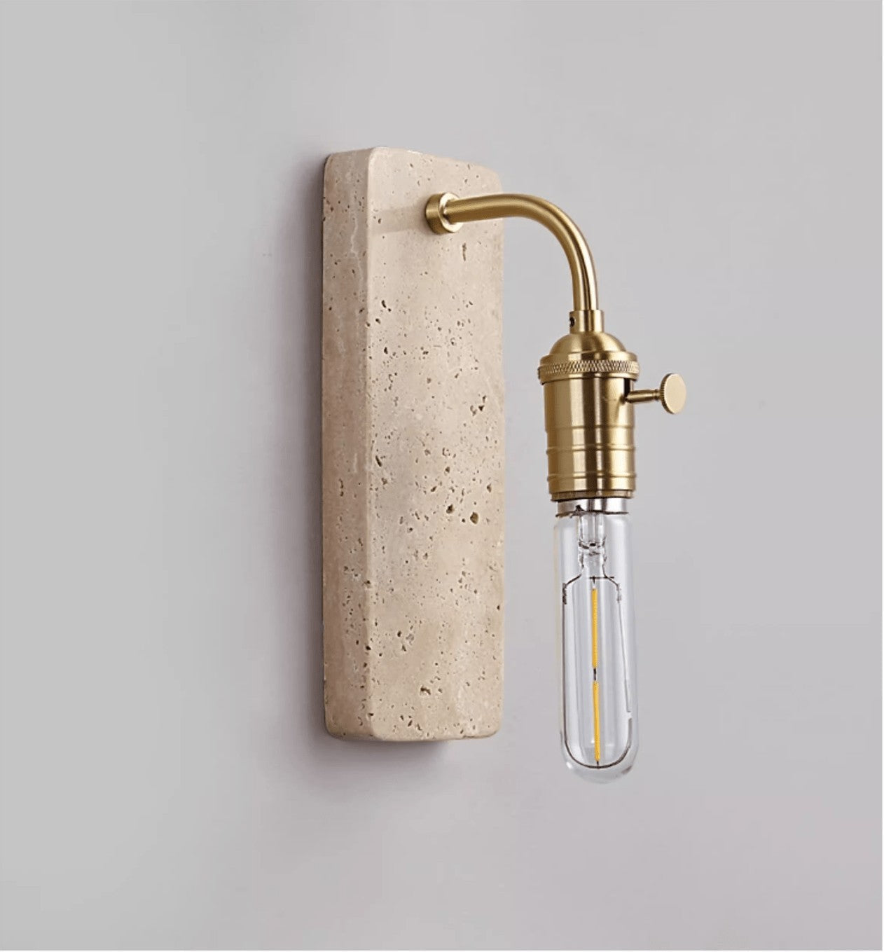 Travira Industrial Stone Wall Sconce
