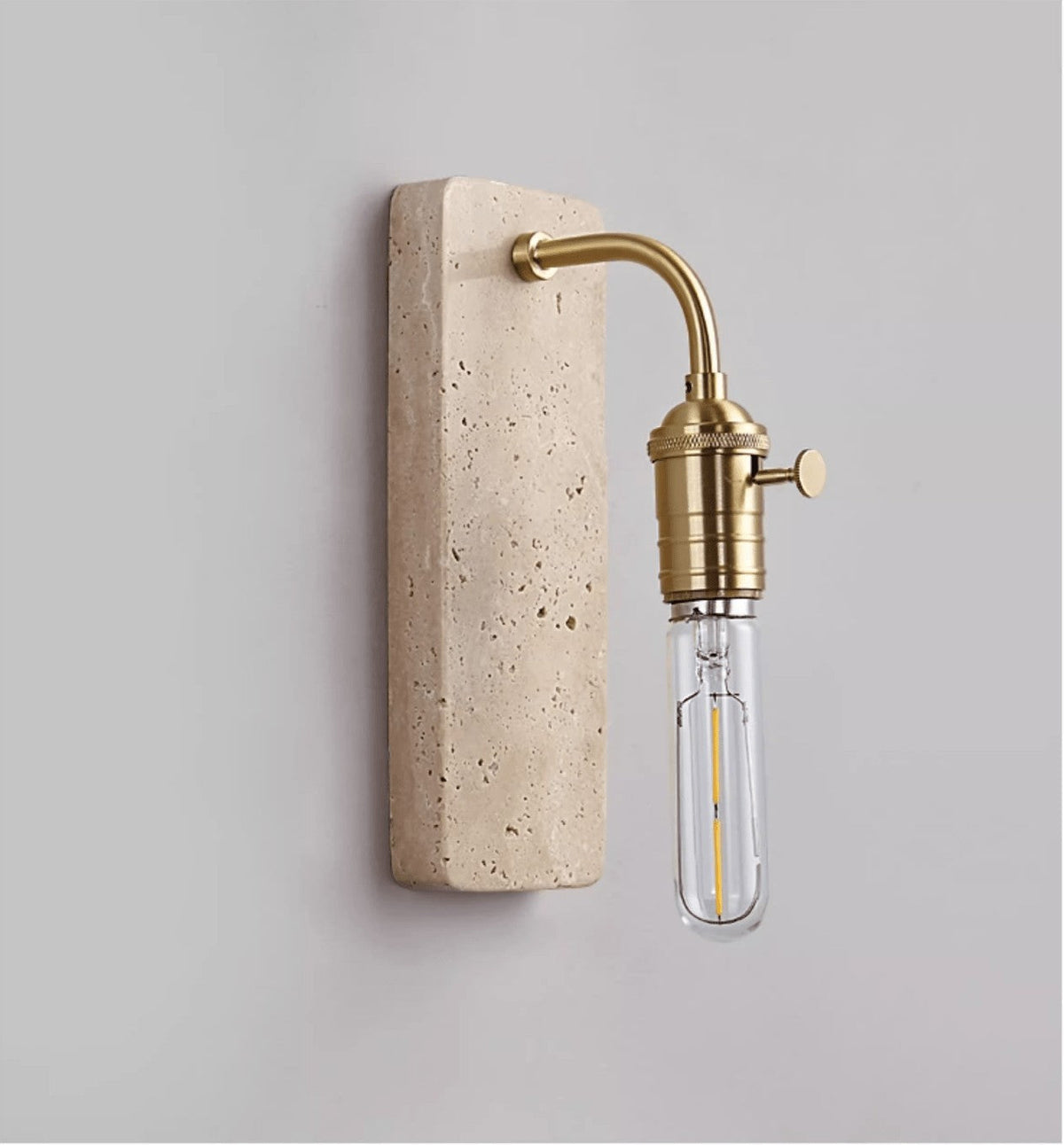 Travira Industrial Stone Wall Sconce