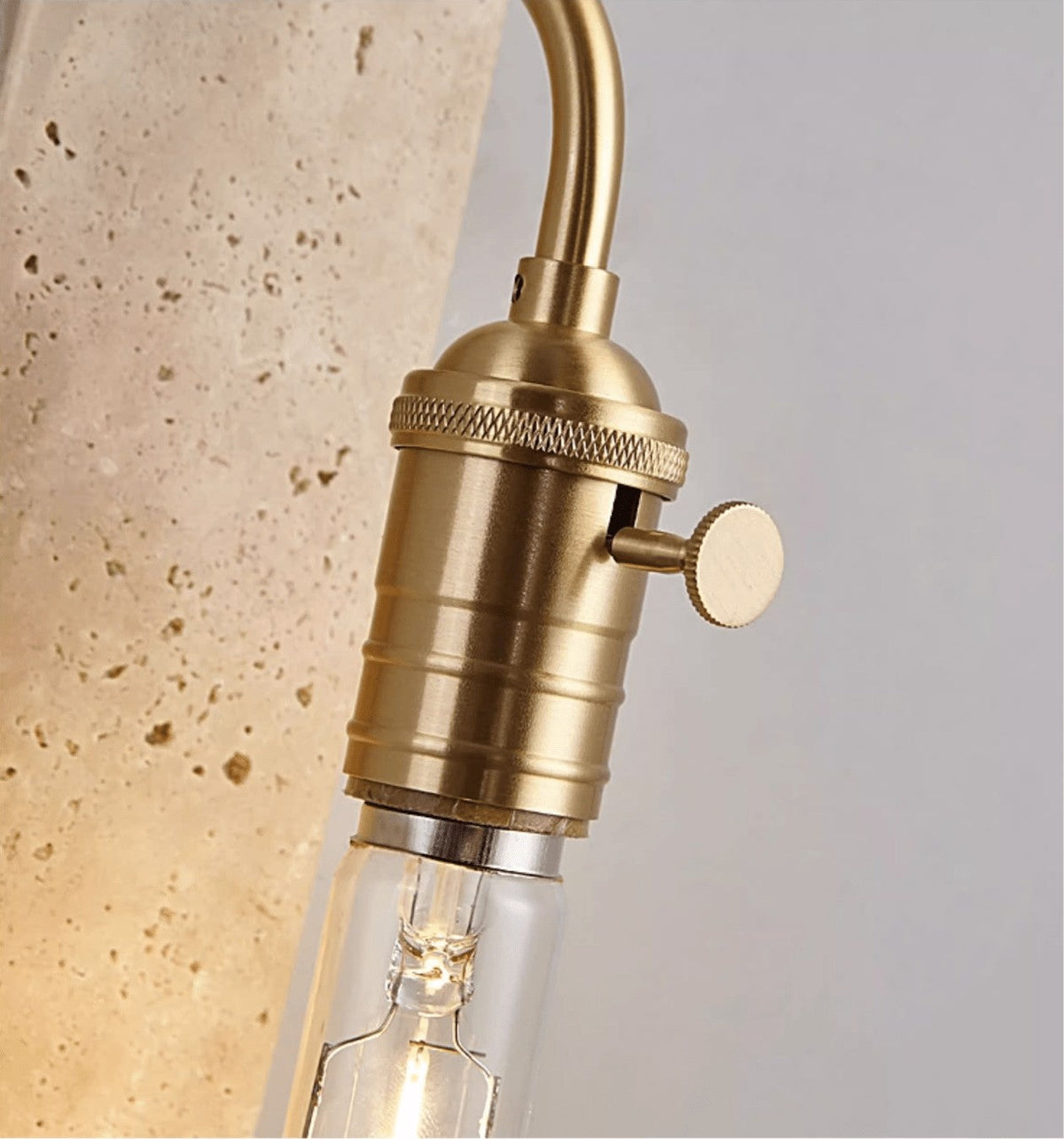 Travira Industrial Stone Wall Sconce