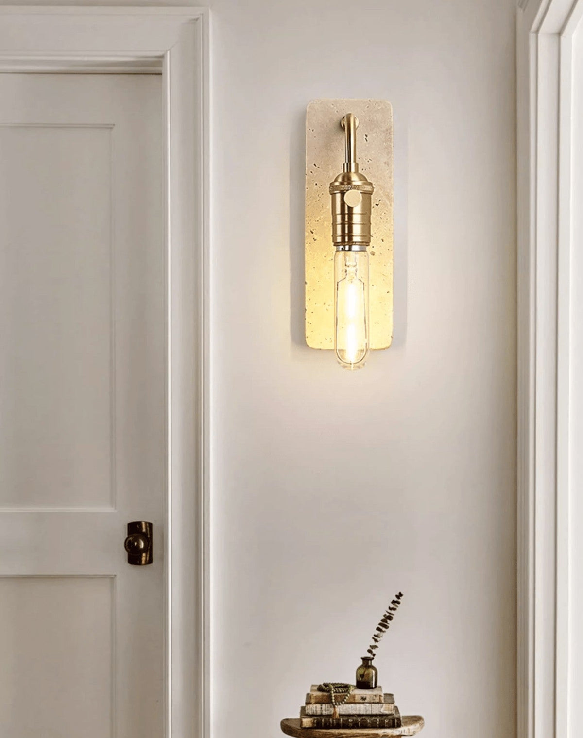 Travira Industrial Stone Wall Sconce