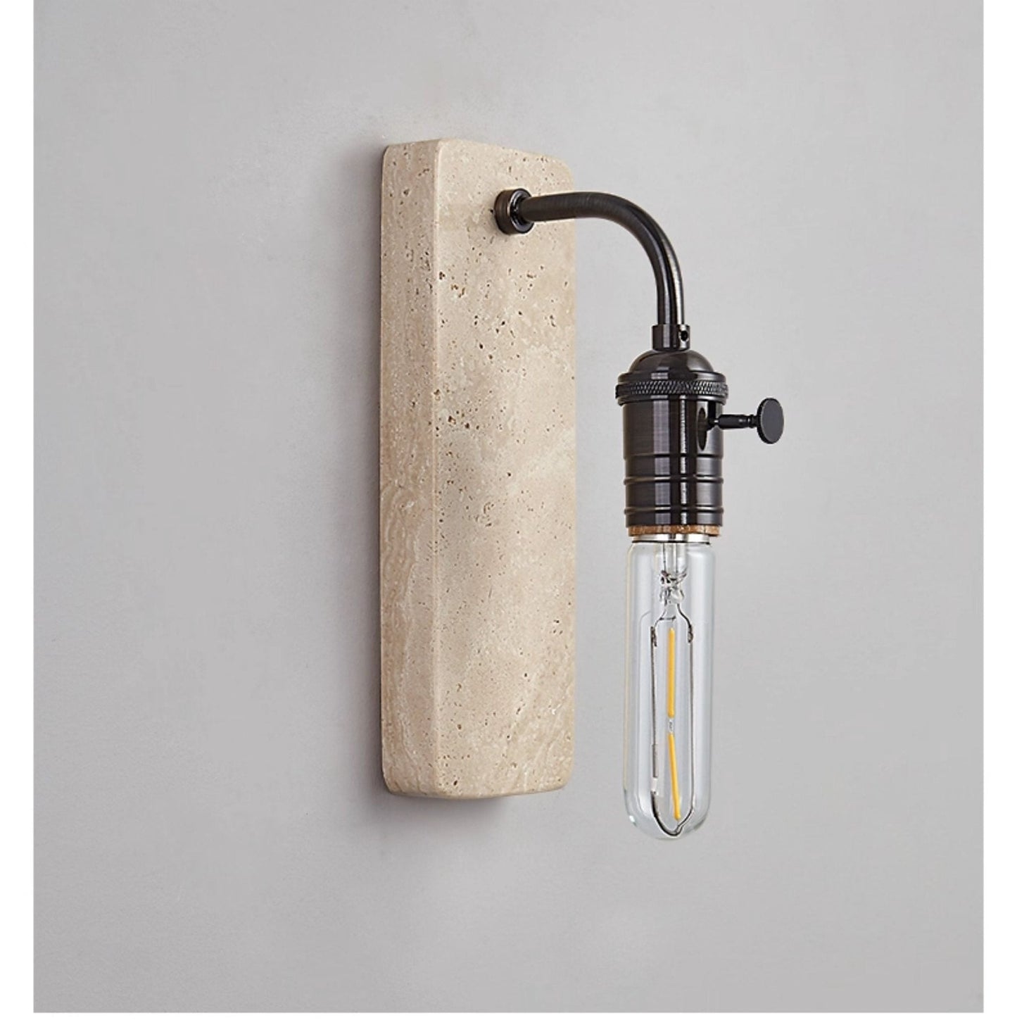 Travira Industrial Stone Wall Sconce