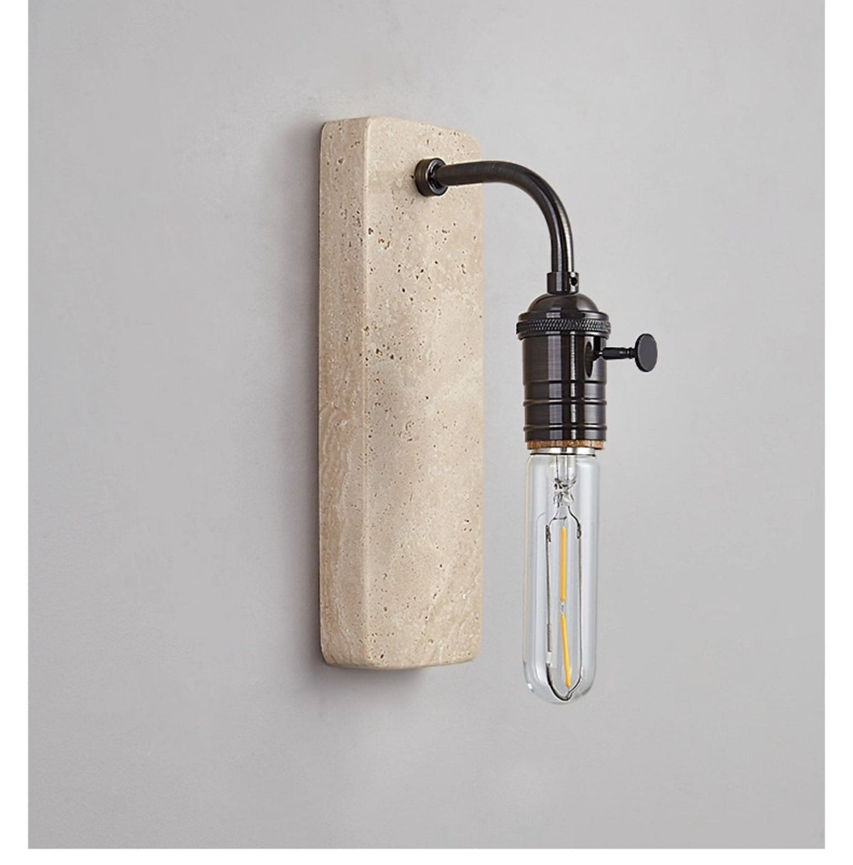 Travira Industrial Stone Wall Sconce
