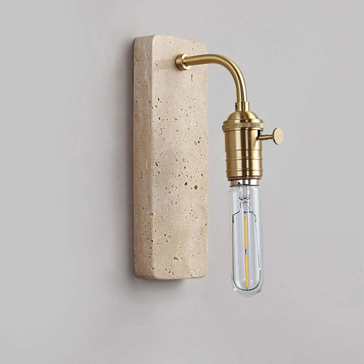 Travira Industrial Stone Wall Sconce