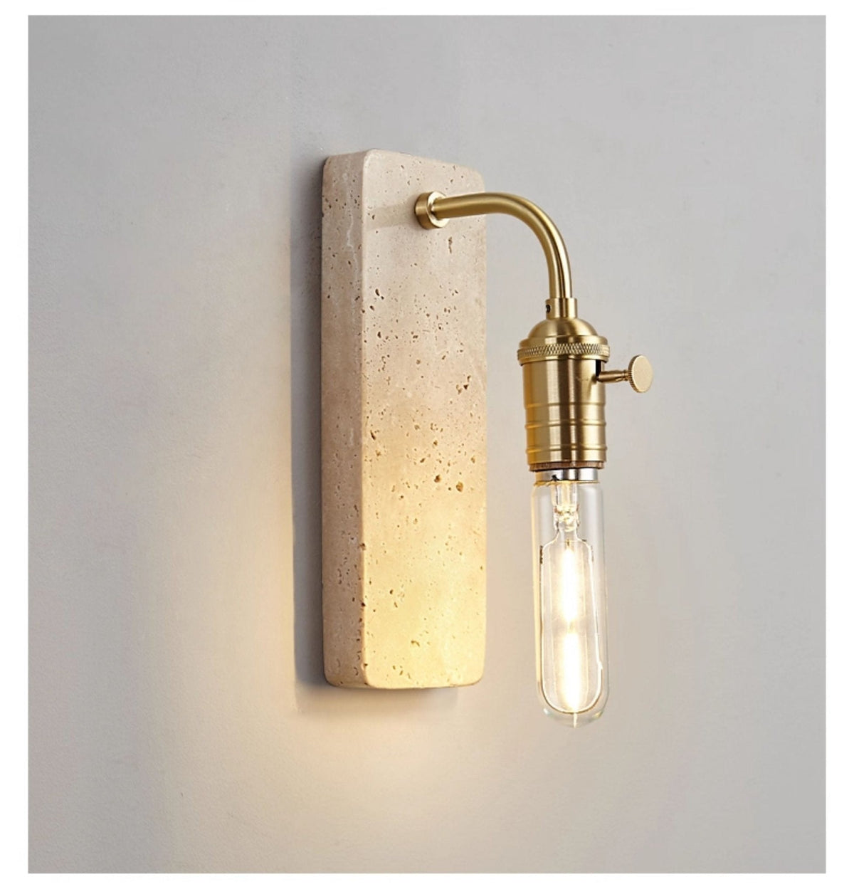 Travira Industrial Stone Wall Sconce