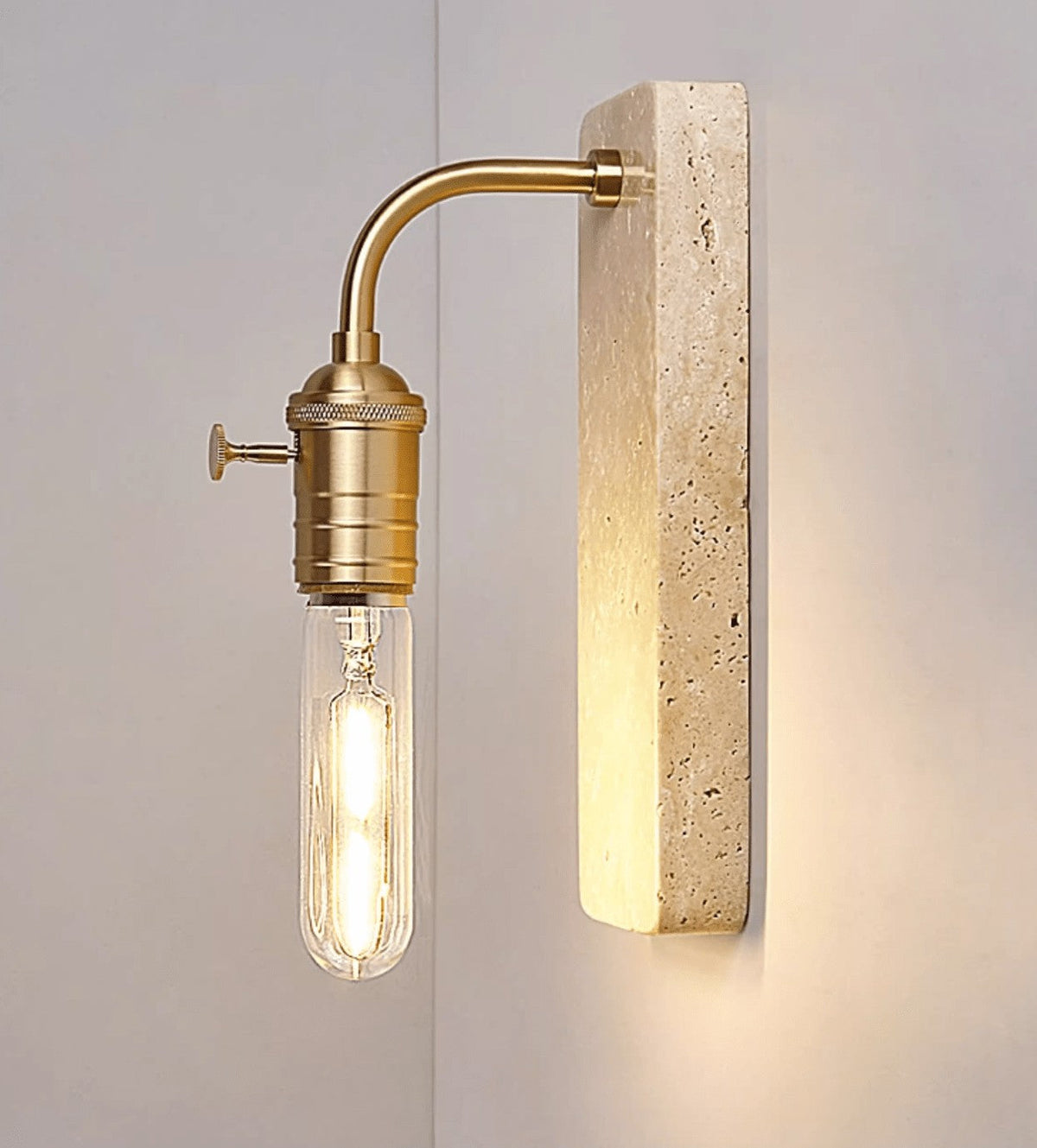 Travira Industrial Stone Wall Sconce