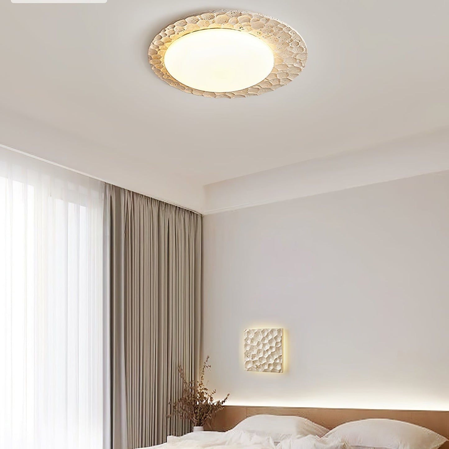 Travira Stone Halo Ceiling Light